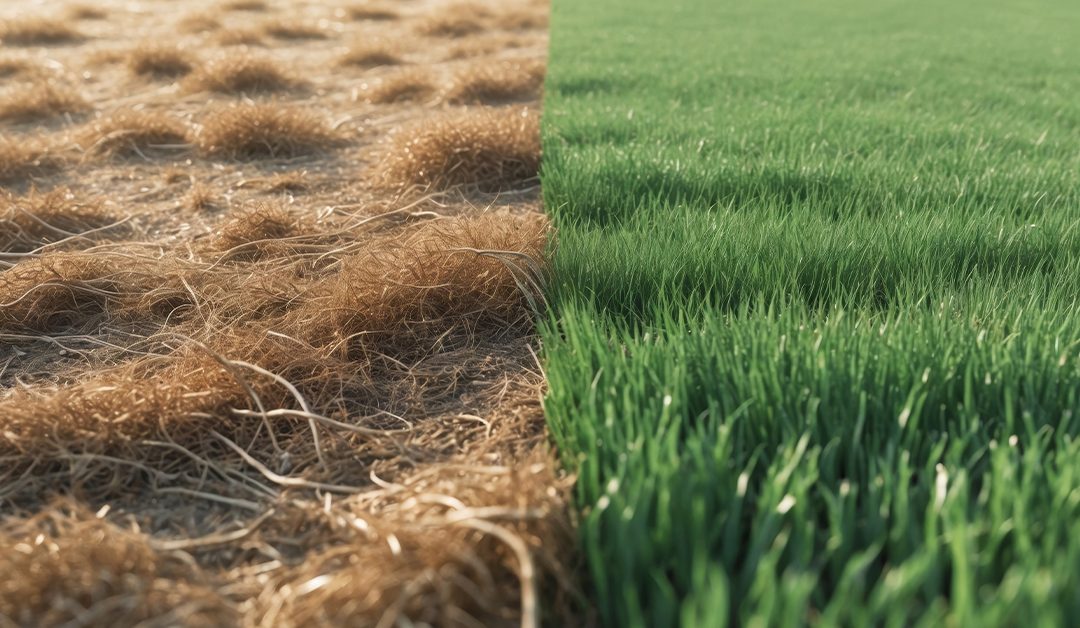 Lawn looking a little yellow? Text Greenbelt Lawns for Wichita Sprinkler Services and adjustments.