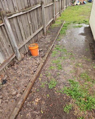 example of negative drainage around a home